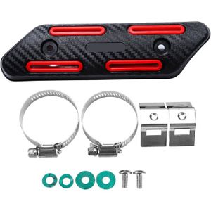 Protecteur De Tuyau D'Échappement TKSE Silicone Noir - Protection Thermique Universelle Moto