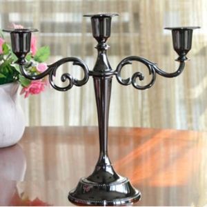PandaHall Lot de 3 Bougeoir Conique Bougeoirs en Fer Forg/é Support de Chandelle pour laffichage de Mariages de d/écoration de la Maison de Salle /à Manger de No/ël dhalloween Gunmetal Mat
