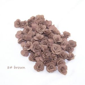 FLEUR ARTIFICIELLE 48pcs - 8 brun - Bouquet de fleurs de camélia arti