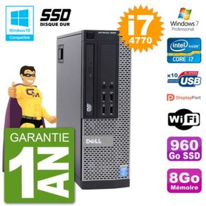 PC Dell Optiplex 9020 SFF - Intel Core i7-4770 - 8 Go RAM - SSD