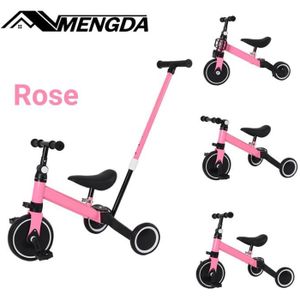 Tricycle MENGDA - Draisienne Tricycle Rose pour Enfant 1-4 