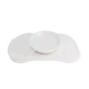 USTENSILES BÉBÉ Twistshake Lot de vaisselle - Bébé-Assiette Ventouse + Set de Table  (38x25)-Assiette alimentaire de sevrage  sans BPA-6m+-Blanc