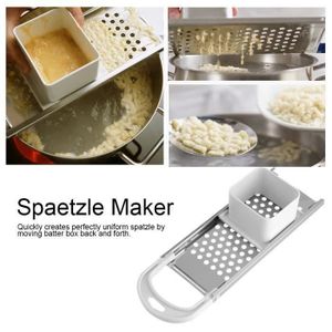 pour Diamètres de Pot Jusqu/'à 30 Cm Machine À Spaetzle Rappe en Acier Inoxydable Grattoir À Pâte Manuelle Râpe À Pâte en Acier Inoxydable avec Poignée et Glissière À Pâte pour Spaetzle 1 Pièces