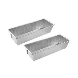 Set De 2 Moules à Pain De Mie TOSAVGA - 21x11.5x11cm Et 19x9.5x8cm, Acier Carbone Antiadhésif, Avec Couvercles