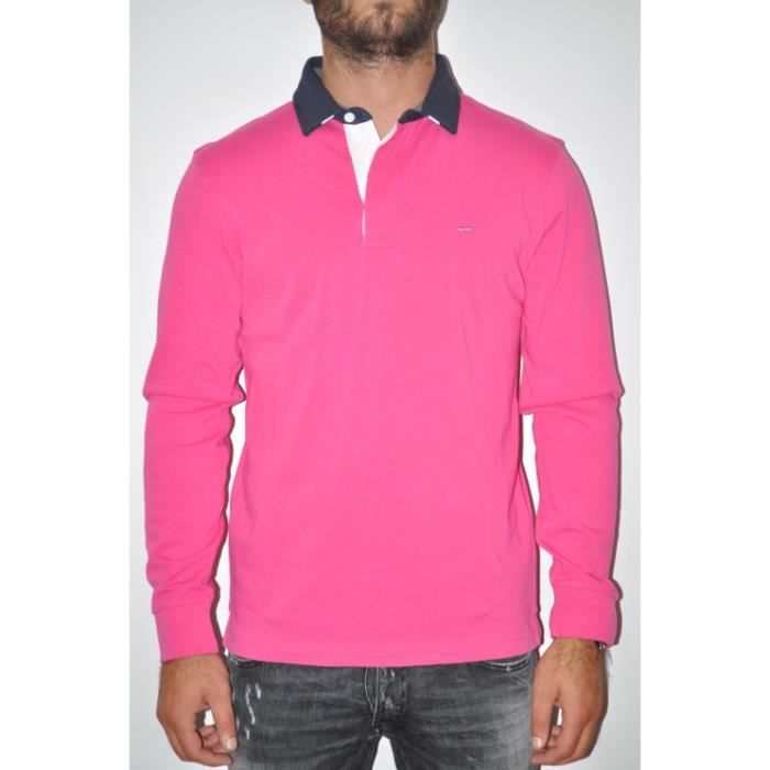 Manche Longue Polo Eden Park Rose Homme Manche Longue Polo Eden - Main Image