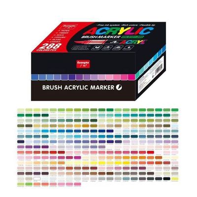 Arrtx Arqueurs Acryliques 60A, Pointe Pinceau, Pour Peinture Sur Roche