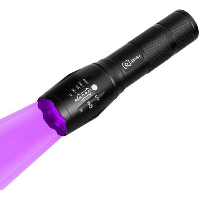 Lumière violette 395-Lampes De Poche Uv À Ultraviolets Led, Mini Torche  Zoomable, Détection D'agent Structur - Cdiscount Bricolage