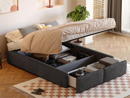 Lit Coffre 140x190 Sans Tete De Lit