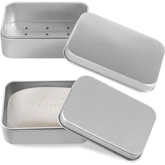 Pack De 2 Boîtes à Savon étanches Pour Voyage - Avec Bac D'égouttage, Parfait Pour Camping Et Salle De Bain