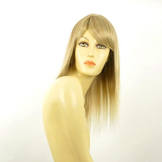 Perruque Femme Mi-longue Blonde Méchée Claire - Synthétique, Bonnet Classique Taille Moyenne, Neuf Avec étiquettes