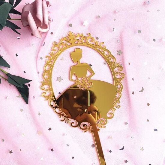 Lot De 29 Décorations Gâteau Princesse - Kit Anniversaire Fille (décorations Papier Et Figurines PVC Non Comestibles)