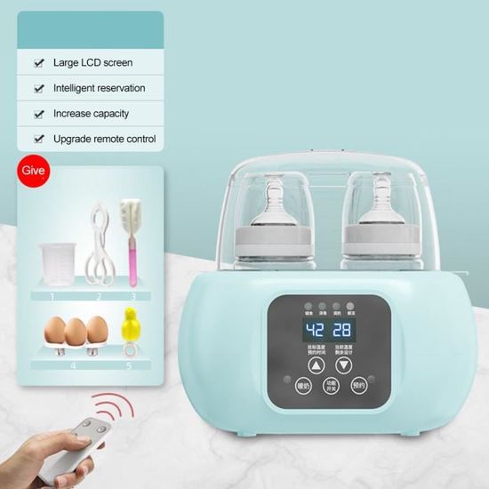 Chauffe-biberon 2 En 1 Avec Stérilisateur – Double, Programmable, Pour Lait Maternel Et Préparation
