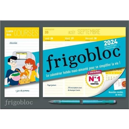 Frigobloc Le calendrier Ultra Simple pour une famille organisée ! (de sept.  2023 à déc. 2024) - Cdiscount Beaux-Arts et Loisirs créatifs
