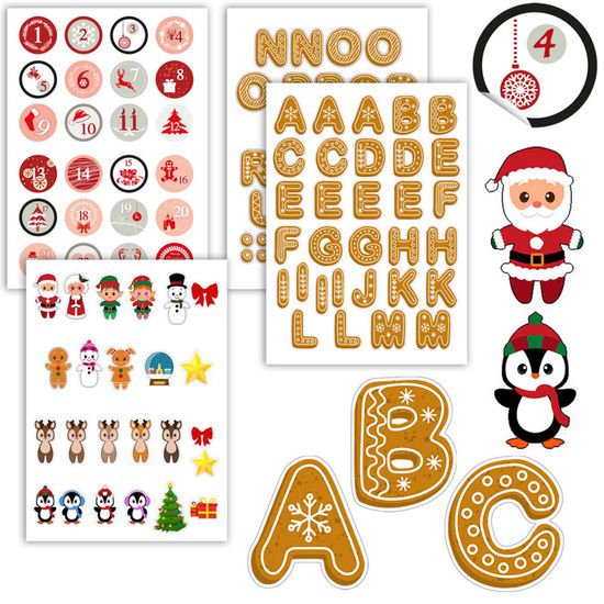 Achat 24 autocollants de numéro de calendrier de l'avent - timbre or n°52 - autocollants - pour l'artisanat et la décoration en gros Achat 24 autocollants de numéro de calendrier de l'avent - timbre or n°52 - autocollants - pour l'artisanat et la décoration en gros