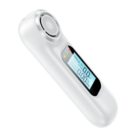 Alcootest Électronique Portable - Testeur Alcool Précis Avec 5 Embouts, LCD, Alarme