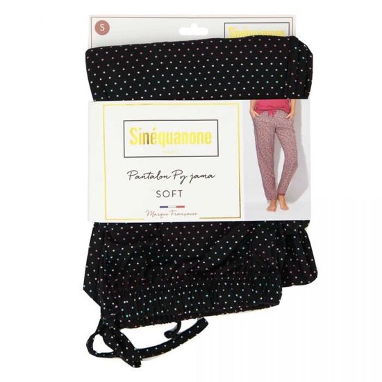 Pantalon de pyjama imprime pois multicolore Penka Femme SINEQUANONE Noir Cdiscount Pret a Porter