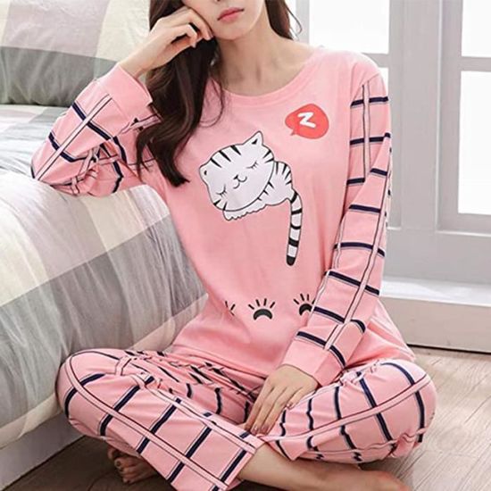 Pantalon Pyjama Hiver Pyjama Femme Flanelle Hiver - Pantalon Chaud à Capuche - Imprimé Animé Kawaii - Taille Élastiquée Pantalon Chaud Hiver