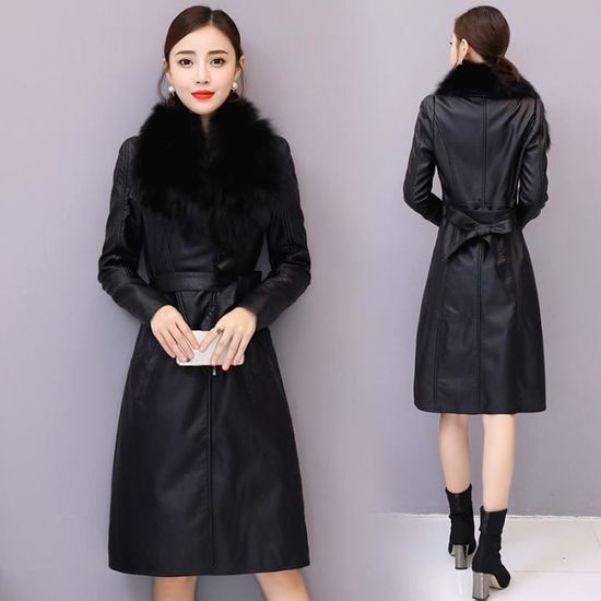 New Look - Manteau court avec ceinture - Noir