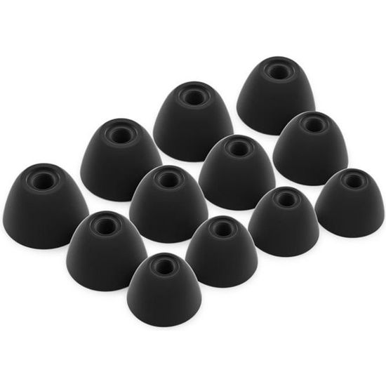12 Embouts D'oreille En Silicone De Rechange Pour écouteurs BeatsX, UrBEATs, Flex - Noirs, Lot économique