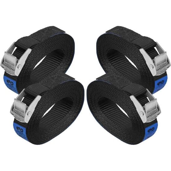 Lot De 12 Sangles D'arrimage - 1m X 2.5cm, 250 Kg De Charge - Avec Boucle à Cliquet, Pour Moto, Vélo, Bagage
