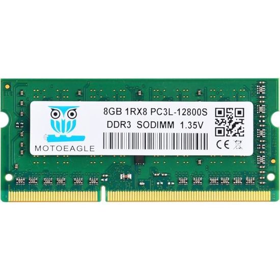 8Go DDR3 SO-DIMM Micron (2x4Go) PC3L-12800S - Mémoire RAM Pour Ordinateur Portable - Occasion