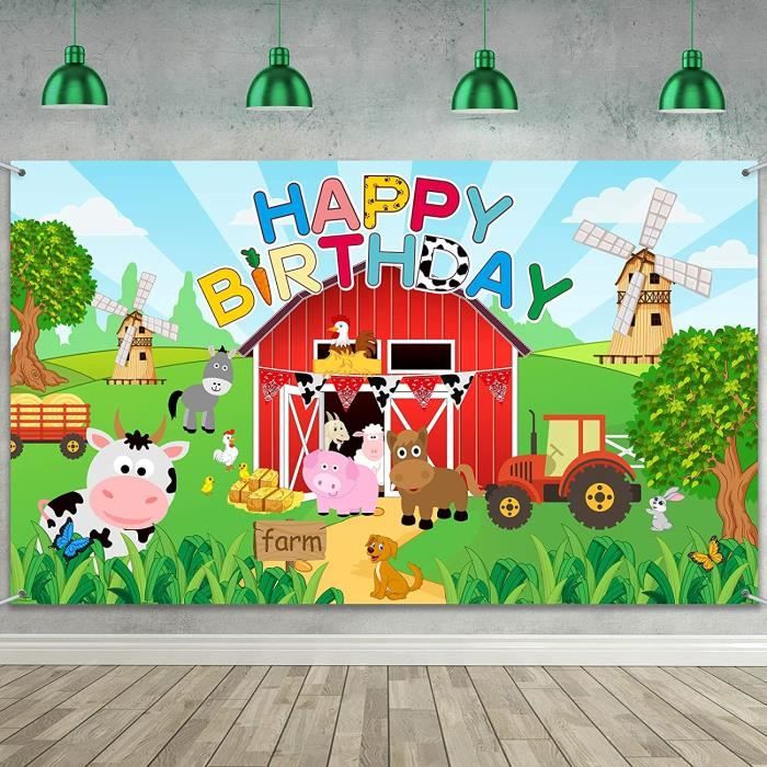 Toile De Fond D Anniversaire De Ferme Fond De Fete Joyeux Anniversaire Fond De Photo D Anniversaire D Animal Dessin Anime Grande Toi Cdiscount Appareil Photo