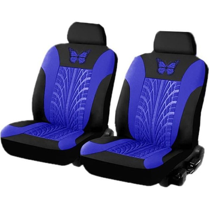 Housse Siege Voiture - Ensemble de Housses de Siège Auto Universelle - Couvre Sieges pour Avant et Arrière - Lot de 4 Bleu