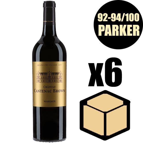 X6 Château Cantenac-Brown 2016 75 cl AOC Margaux 3ème Cru Classé Vin Rouge