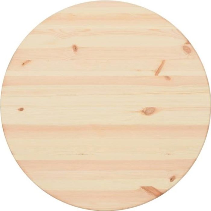 🐪9895Magnifique Haute qualité-Plateaux de table - Dessus de table - Pin naturel Rond 25 mm 60 cm