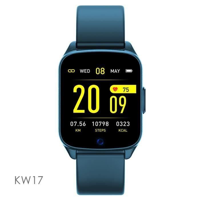 Montre Connectée Bleu de Sport Homme Femme Multi-fonctions Surveillance de Santé