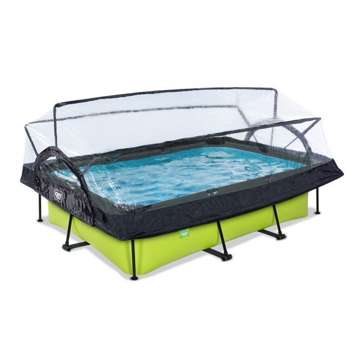 Piscine couverte EXIT Lime 300x200x65cm avec pompe filtrante - vert