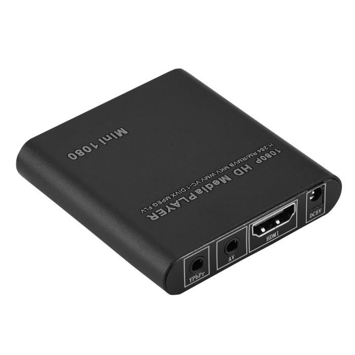 Cuque Media Player Center Mini lecteur multimédia HD 1080P stéréo entourant la sortie YPbPr / AV / HDMI Lecteur multimédia HDMI