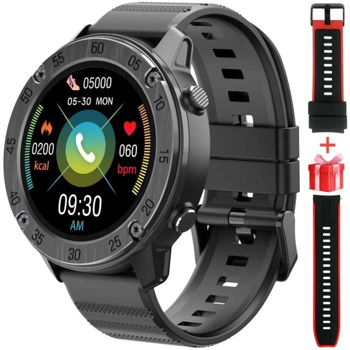 SmartWatch Blackview X5 Montre Connectée 9 Mode pour Sport Fréquence Cardiaque IP68 Moniteur de Sommeil Ultra-Longue Batterie - Noir
