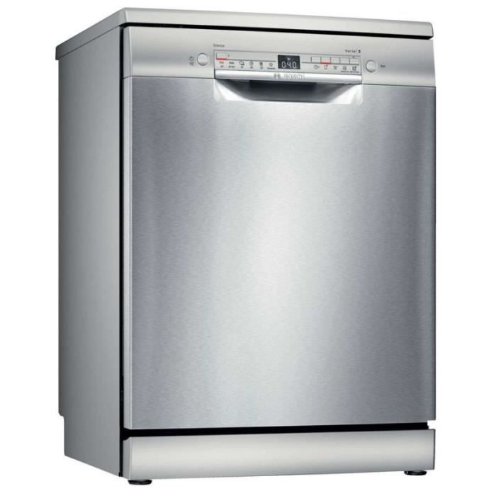 BOSCH Lave Vaisselle 60cm 46 dB 12 couverts Inox Gris