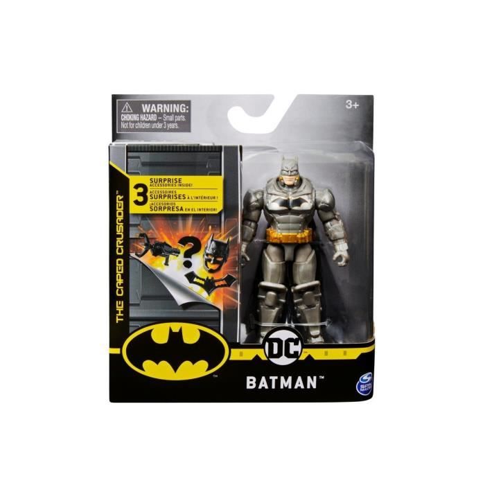 Coffret Figurine Batman Muscle 10 cm Avec 3 Accessoires Mystere - DC - Super Heros - Jouet Garcon