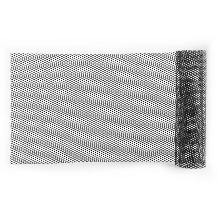 Dioche Grille de voiture 6x12mm alliage d'aluminium voiture grille maille filet grille corps pare-chocs rhombique gril universel