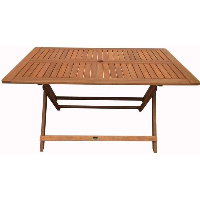 Table pliante bois exotique \