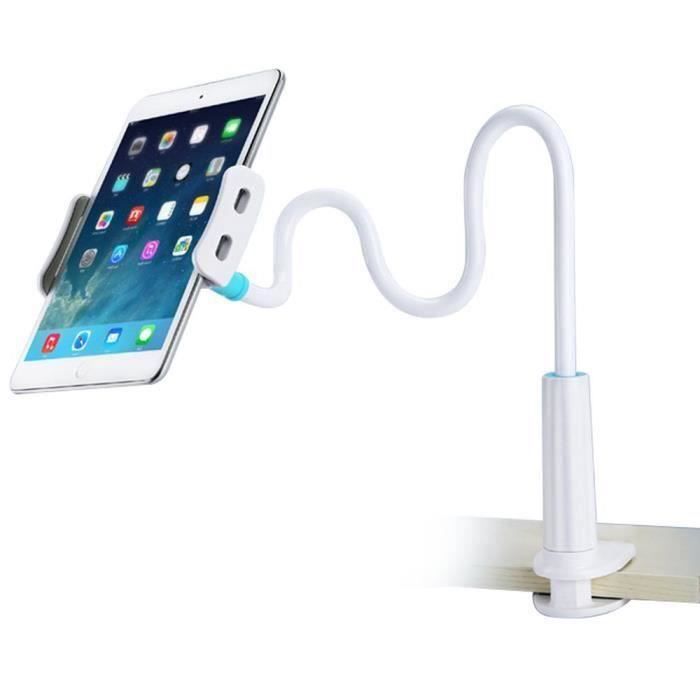 Support pour téléphone portable et tablette,universelle Rotation 360° Long Bras Flexible et Réglable Gooseneck Support 4-10,6 inch