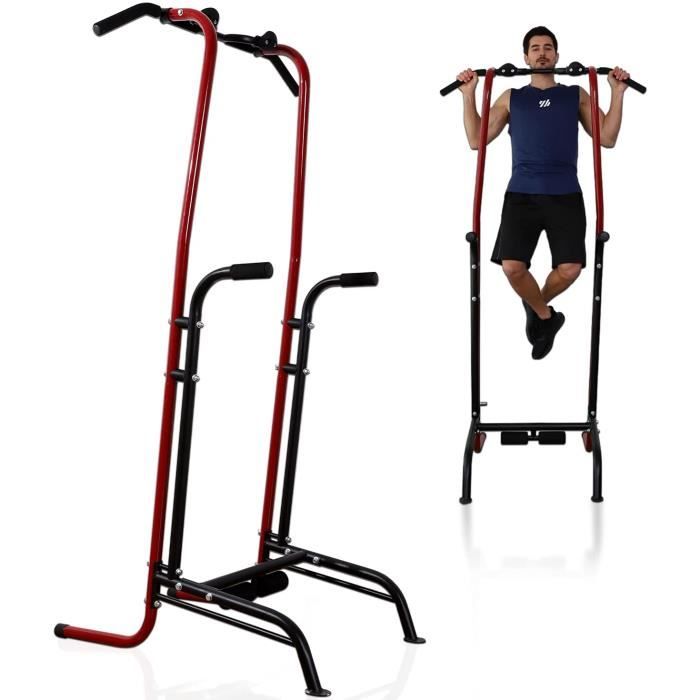 ISE Power Tower Pull Up Barre de Traction Chaise Romaine Multifonctions,Dips Station Chin Up Bar réglable pour Fitness