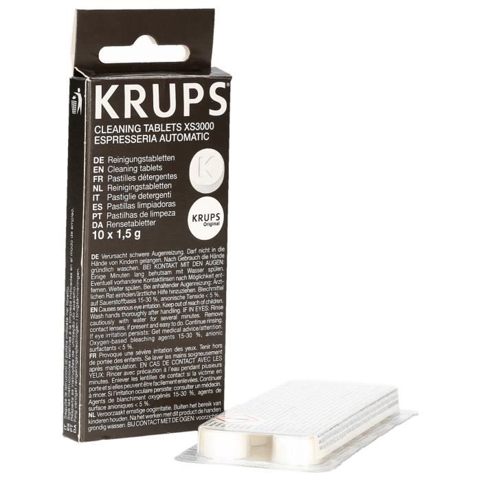 Krups Détartrant Tablettes de nettoyage 10 pieces, accessoires pour Krups EA815E
