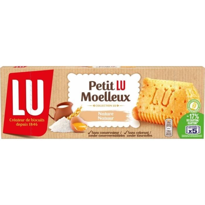 LU - Petit Moelleux Nature 140G - Lot De 4