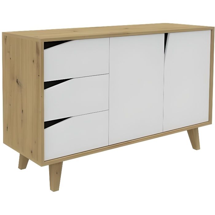 Commode Nexo de 124 cm à 2 Portes Style scandinave