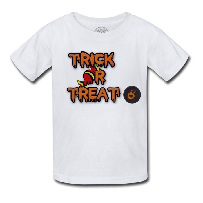 T-shirt Enfant Halloween Trick or Treat Bonbon Bombe