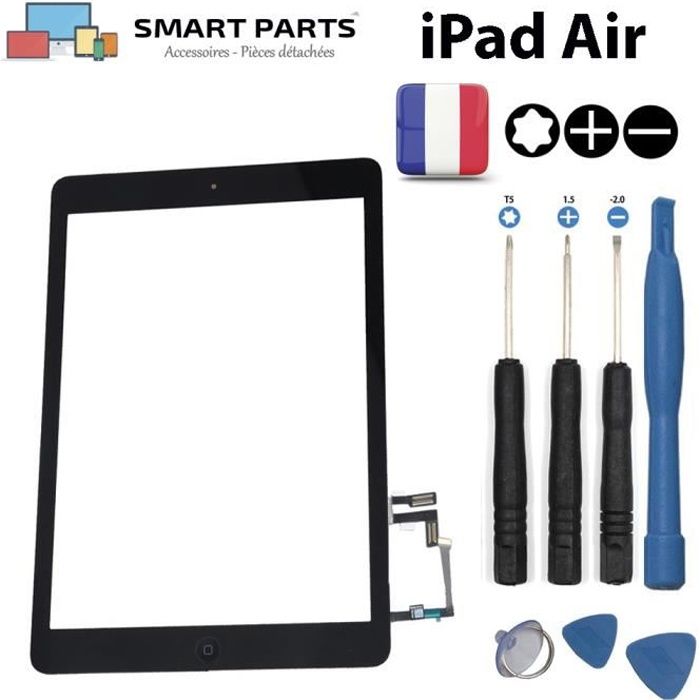 Écran vitre tactile complète iPad Air noir + outils