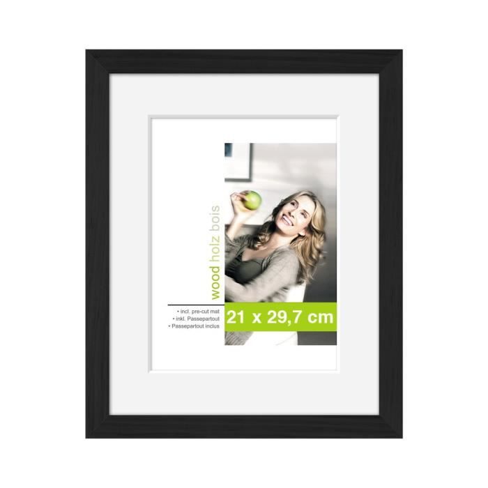 Cadre photo noir en bois (21x29,7cm)