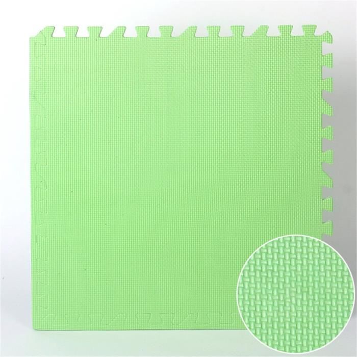 Tapis d'escalade de tapis de mousse de trompette de plancher de mousse de ménage Tapis de mousse d'EVA 30 * 30 * 1 cm vert