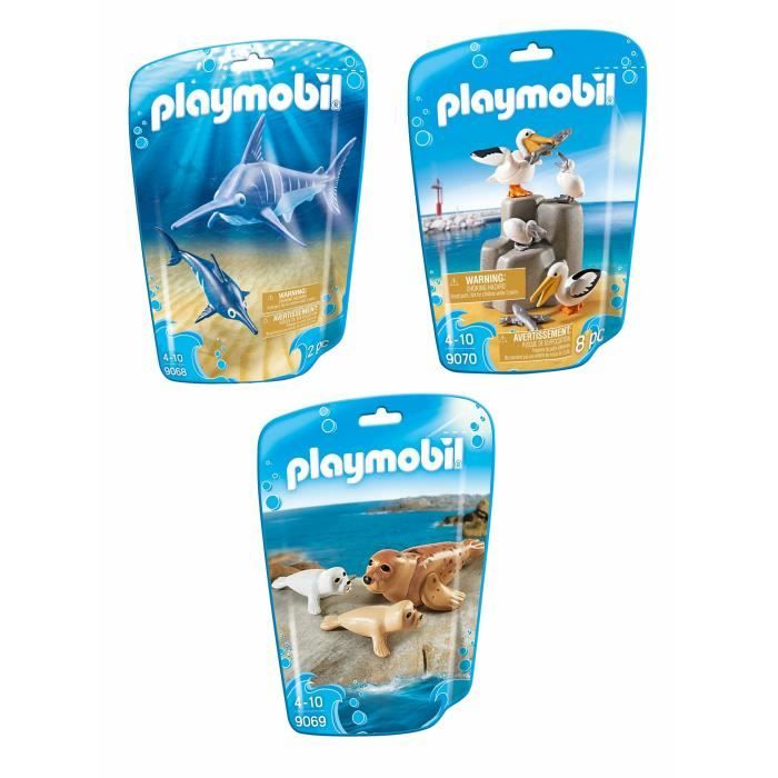 Jouet Playmobil collection Le Zoo - 3 packs