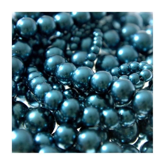 Perles nacrées 10 mm en verre de bohême couleurs vives lot de 20 Lagon