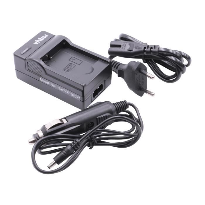 vhbw Chargeur de batterie compatible avec Panasonic Lumix DMC-FX78W, DMC-FX80, DMC-FX90, DMC-FX90K batterie appareil photo digital,