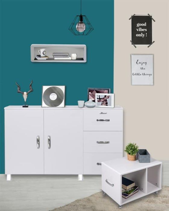 PHOENIX SAFE Étagère murale flottante 1 compartiment 165703LG - Blanc mat 20 x 48 8 x 20 cm PHOENIX SAFE Étagère murale flottante 1 compartiment 165703LG - Blanc mat 20 x 48 8 x 20 cm